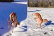 Pas Nino mrzi snijeg pa je smislio genijalan način na koji ga pokušava što manje dotaknuti