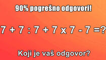 Možete li riješiti ovaj matematički zadatak?