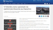 U Unesku nisu upoznati sa zahtjevom Kosova za članstvo