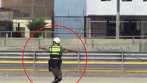 Policajac zaustavio saobraćaj zbog... (VIDEO)