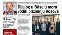Danas: Dijalog u Briselu mora voditi tome da Srbija prizna Kosovo