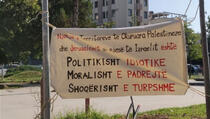 Ispred MSP u Prištini transparent protiv kosovske ambasade u Jerusalimu