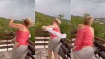 Pogledajte snimak iz Hrvatske: Vjetar skoro "otpuhao ženu"