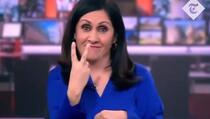 Duži snimak pokazuje zbog čega je voditeljica BBC-a pokazala srednji prst u eteru, nazivaju je ikonom