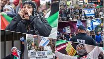 Sukob u Njujorku, Palestinci palili i gazili zastavu Izraela, tuča kod zgrade UN