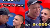 Mladi navijač pitao Mbappea želi li doći u Arsenal, Francuz mu se nasmijao u lice