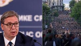 Vučić o jučerašnjim protestima u Beogradu: Precizno su prebrojani, bilo je 9.000 ljudi