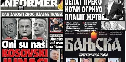 Pomračenje uma: Režimski tabloidi u Srbiji napadače predstavljaju kao kosovske heroje