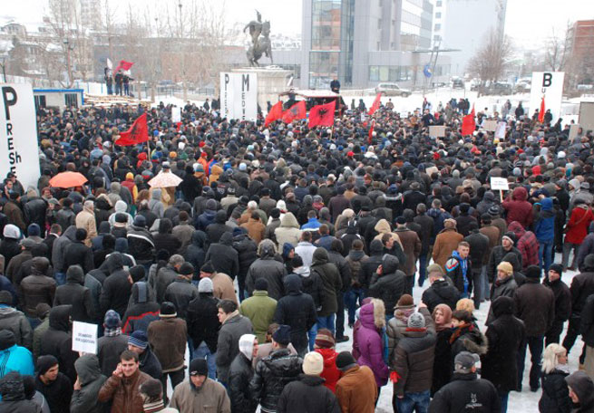 U Prištini održan protest podrške preševskim Albancima