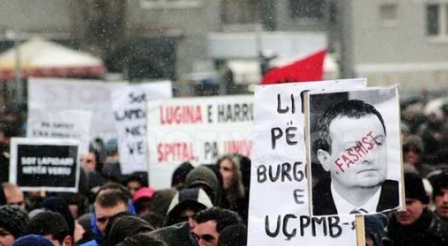 Protest Albanaca u Preševu