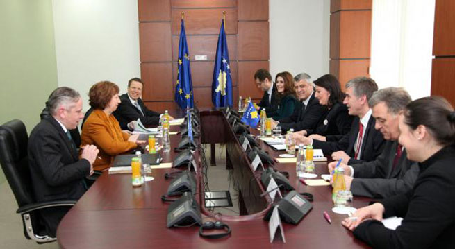 Hashim Thaçi nakon susreta sa visokom predstavnicom EU