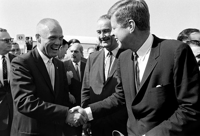 John Glenn sa predsjednikom Johnom Kennedyjem