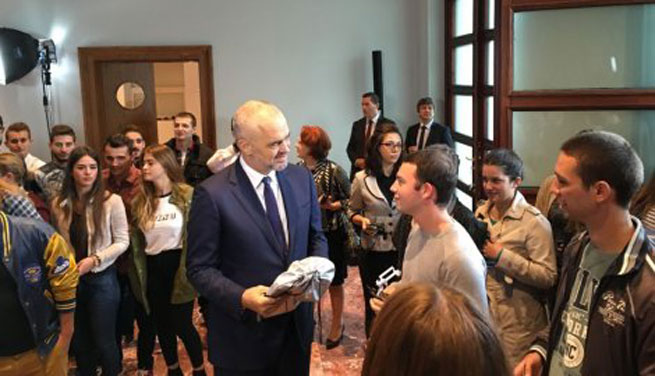 Tokom susreta sa srpskim studentima 