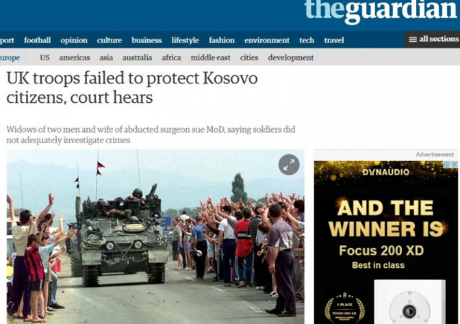 Zbog ubistava na Kosovu