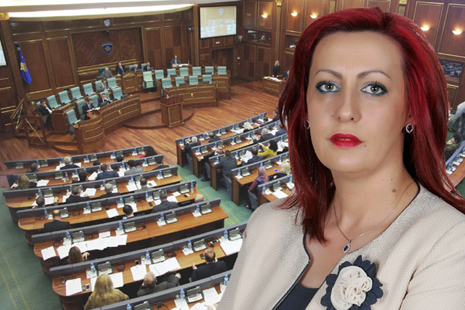 Obraćanje poslanice u Skupštini Kosova  