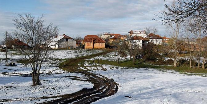 Selo Depce, na granici Srbije i Kosova