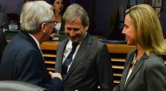 Juncker, Mogherini i Hahn 