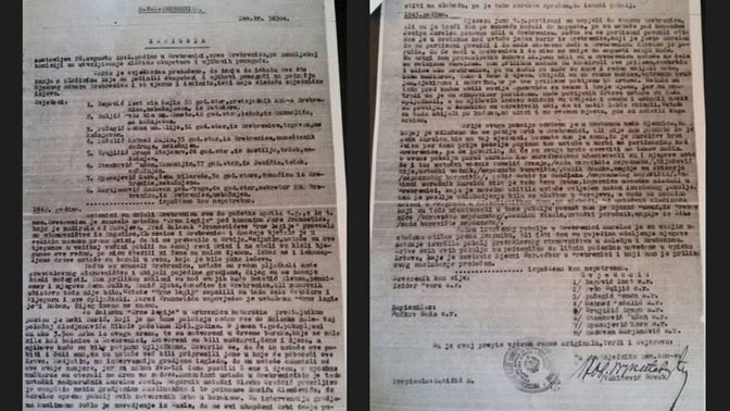 Dokument u kojem su opisane okolnosti spašavanja srebreničkih Srba 1942 (Ustupljeno Al Jazeeri)